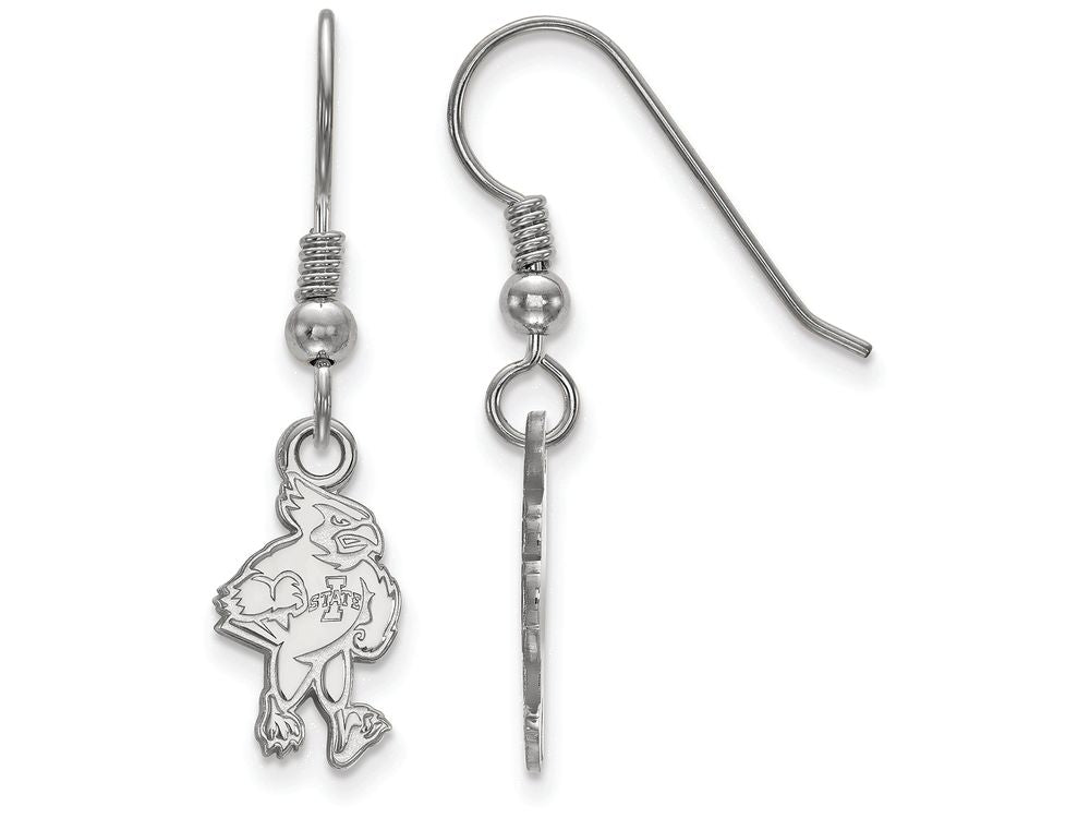 LogoArt Sterling Silver Iowa State University Small Dangle Earrings Wire