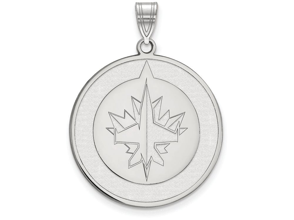 LogoArt Sterling Silver Winnipeg Jets XL Pendant Necklace