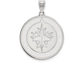 LogoArt Sterling Silver Winnipeg Jets XL Pendant Necklace
