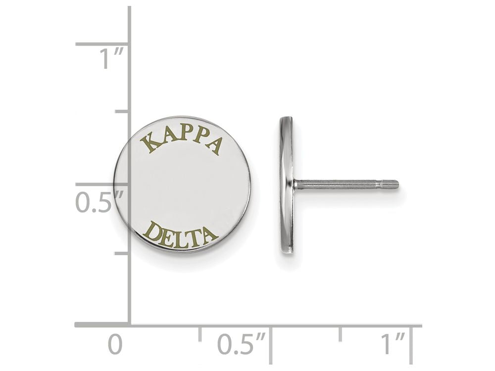 LogoArt Sterling Silver Kappa Delta Enameled Post Earrings
