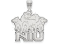 LogoArt Sterling Silver Northern Illinois University Large Pendant Necklace