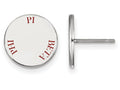 LogoArt Sterling Silver Pi Beta Phi Enameled Post Earrings