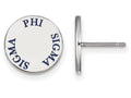 LogoArt Sterling Silver Phi Sigma Sigma Enameled Post Earrings