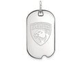 Logoart 925 Sterling Silver Florida Panthers Small Dog Tag Pendant Necklace