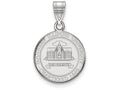 LogoArt Sterling Silver Southern Illinois University Medium Crest Pendant Necklace
