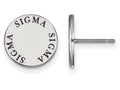 LogoArt Sterling Silver Sigma Sigma Sigma Enameled Post Earrings