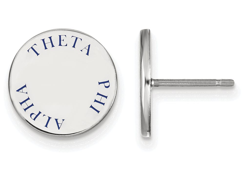 LogoArt Sterling Silver Theta Phi Alpha Enameled Post Earrings