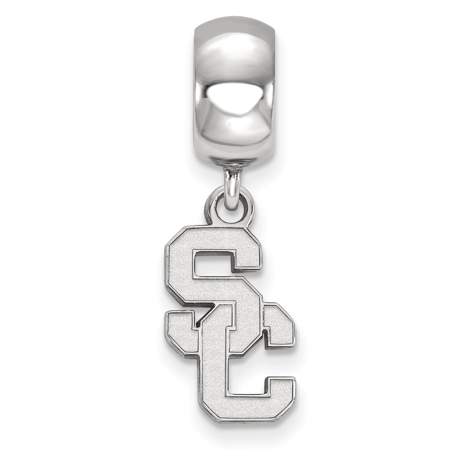 Logoart 925 Sterling Silver University Of Southern California Bead Charm Small Dangle