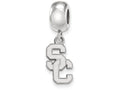 Logoart 925 Sterling Silver University Of Southern California Bead Charm Small Dangle