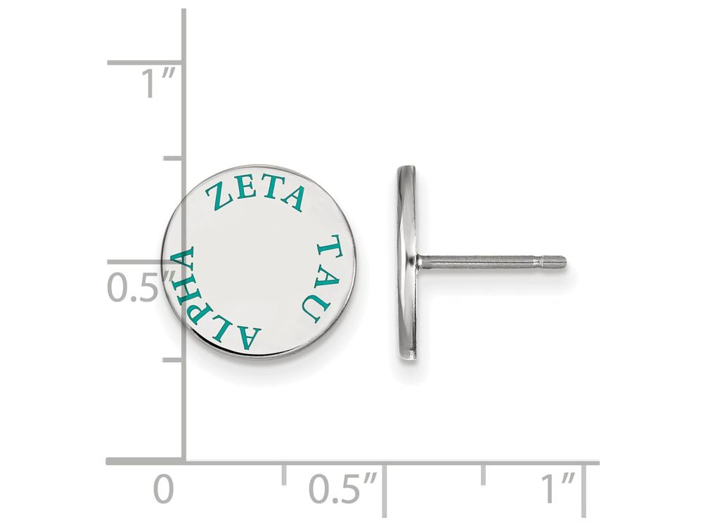 LogoArt Sterling Silver Zeta Tau Alpha Enameled Post Earrings