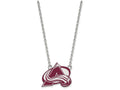 LogoArt Sterling Silver Colorado Avalanche Large Enamel Pendant Necklace