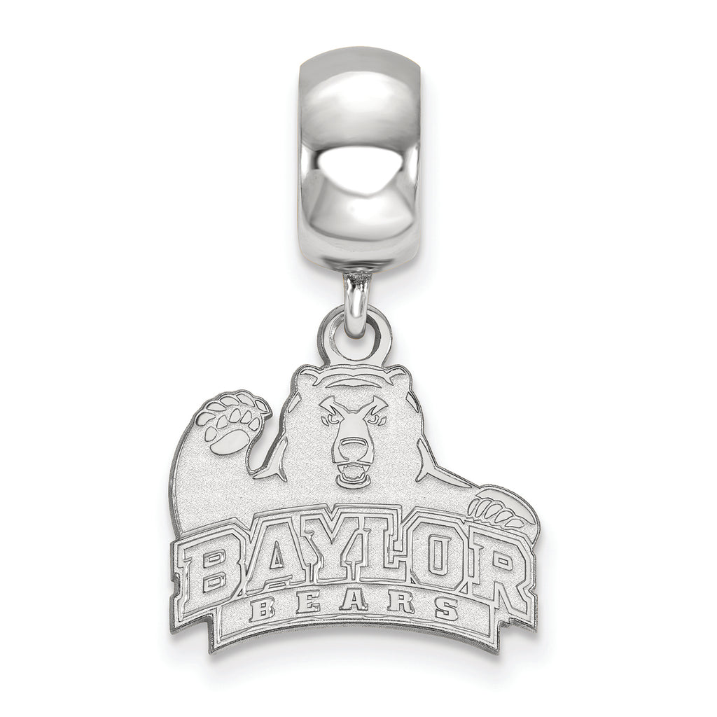 LogoArt Sterling Silver Baylor University Bead Charm Charm Small Dangle Bead Charm