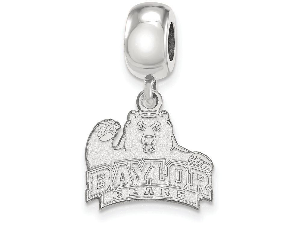 LogoArt Sterling Silver Baylor University Bead Charm Charm Small Dangle Bead Charm