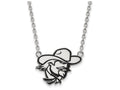 LogoArt Sterling Silver Eastern Kentucky University Large Enamel Pendant Necklace