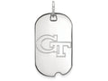 LogoArt Sterling Silver Georgia Institute Of Technology Small Dog Tag Pendant Necklace