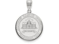 LogoArt Sterling Silver Southern Illinois University Large Crest Pendant Necklace