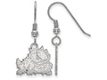 LogoArt Sterling Silver Texas Christian University Small Dangle Earrings Wire