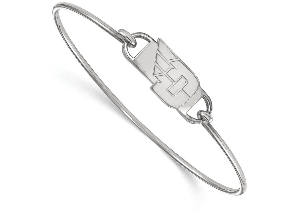 Logoart 925 Sterling Silver University Of Dayton Small Ctr Wire Bangle