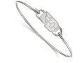 Logoart 925 Sterling Silver University Of Dayton Small Ctr Wire Bangle