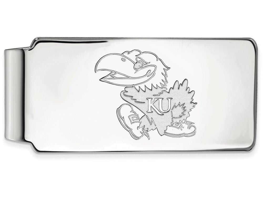 Logoart 925 Sterling Silver University Of Kansas Money Clip