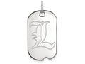 LogoArt Sterling Silver University Of Louisville Small Dog Tag Pendant Necklace