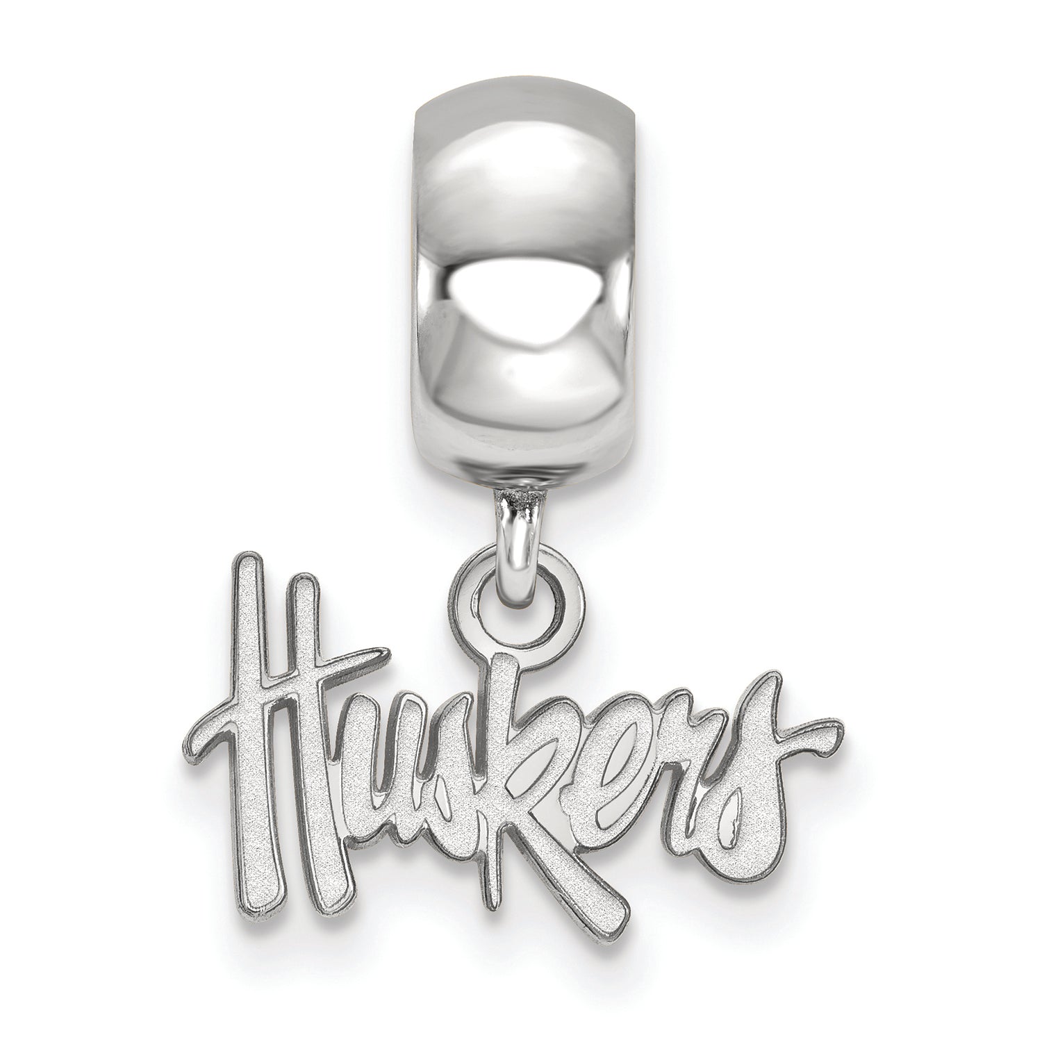 LogoArt Sterling Silver University Of Nebraska Bead Charm Charm Xs Dangle Bead Charm