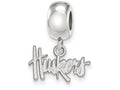 LogoArt Sterling Silver University Of Nebraska Bead Charm Charm Xs Dangle Bead Charm