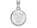 LogoArt Sterling Silver Villanova University Small Disc Pendant Necklace