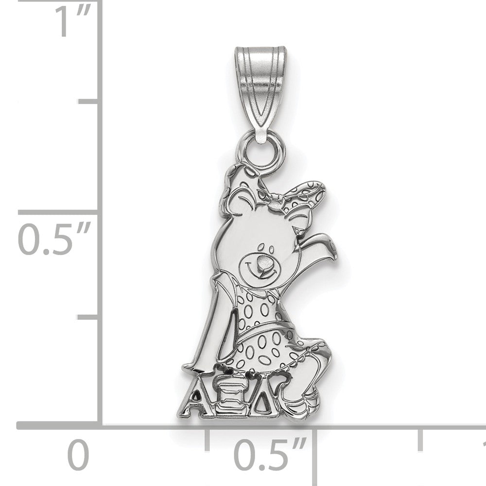LogoArt Sterling Silver Virginia Tech Small Dog Tag Pendant Necklace