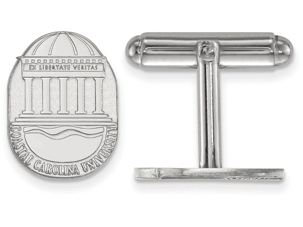 LogoArt Sterling Silver Coastal Carolina University Crest Cuff Link