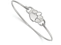 LogoArt Sterling Silver Clemson University Small Ctr Wire Bangle