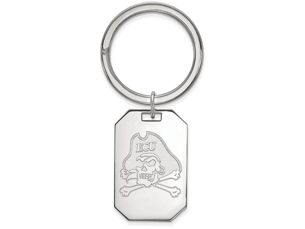 Logoart 925 Sterling Silver East Carolina University Key Chain