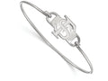 LogoArt Sterling Silver Florida State University Small Ctr Wire Bangle