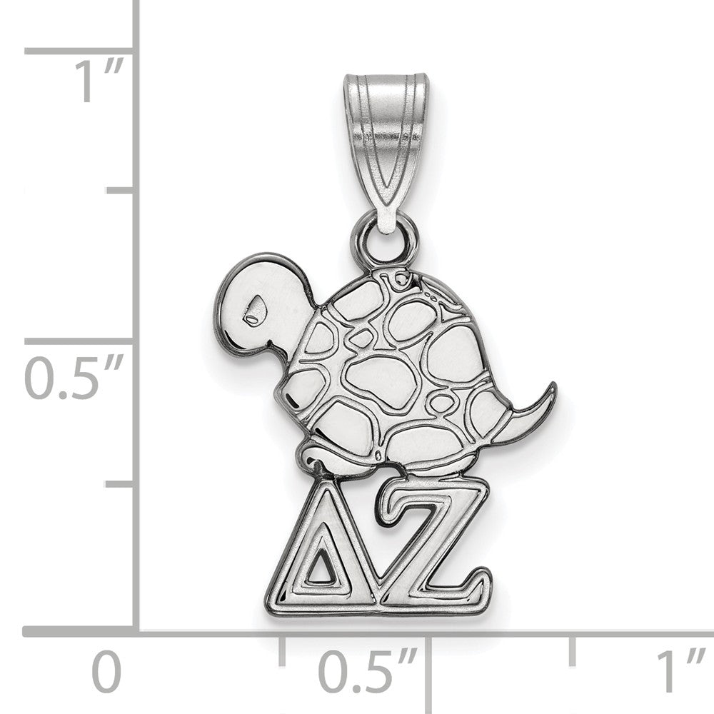 LogoArt Sterling Silver Georgia Institute Of Technology Large Dog Tag Pendant Necklace