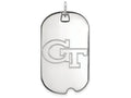 LogoArt Sterling Silver Georgia Institute Of Technology Large Dog Tag Pendant Necklace