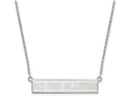 Logoart 925 Sterling Silver New York Islanders Small Bar Necklace