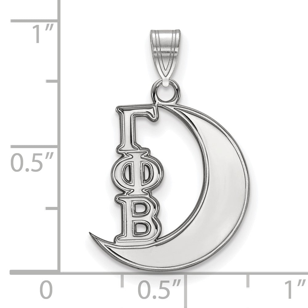 LogoArt Sterling Silver Longwood University Large Disc Pendant Necklace
