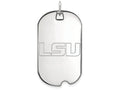 LogoArt Sterling Silver Louisiana State University Large Dog Tag Pendant Necklace