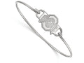 LogoArt Sterling Silver Ohio State University Small Ctr Wire Bangle