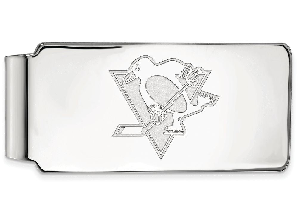 Logoart Nhl 925 Sterling Silver Pittsburgh Penguins Money Clip