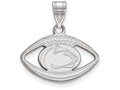 LogoArt Sterling Silver Penn State University Pendant Necklace In Football