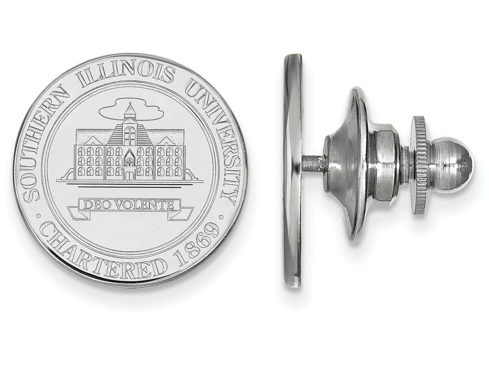 LogoArt Sterling Silver Southern Illinois University Crest Lapel Pin