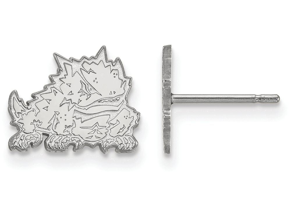LogoArt Sterling Silver Texas Christian University Xs Post Earrings