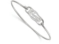 LogoArt Sterling Silver University Of Florida Small Ctr Wire Bangle