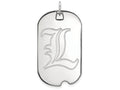 LogoArt Sterling Silver University Of Louisville Large Dog Tag Pendant Necklace