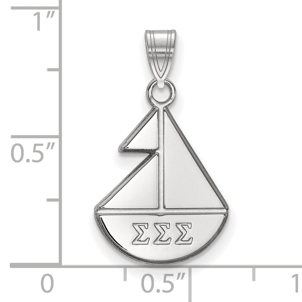 LogoArt Sterling Silver University Of Pittsburgh Large Dog Tag Pendant Necklace