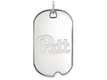 LogoArt Sterling Silver University Of Pittsburgh Large Dog Tag Pendant Necklace