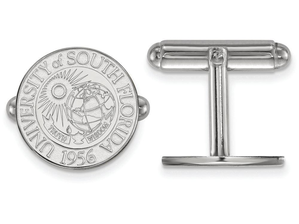 LogoArt Sterling Silver University Of South Florida Crest Cuff Link