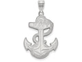 LogoArt Sterling Silver Navy XL Pendant Necklace