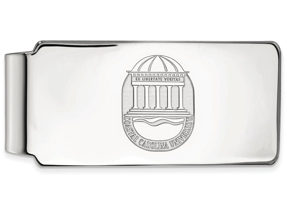 Logoart 925 Sterling Silver Coastal Carolina University Money Clip Crest